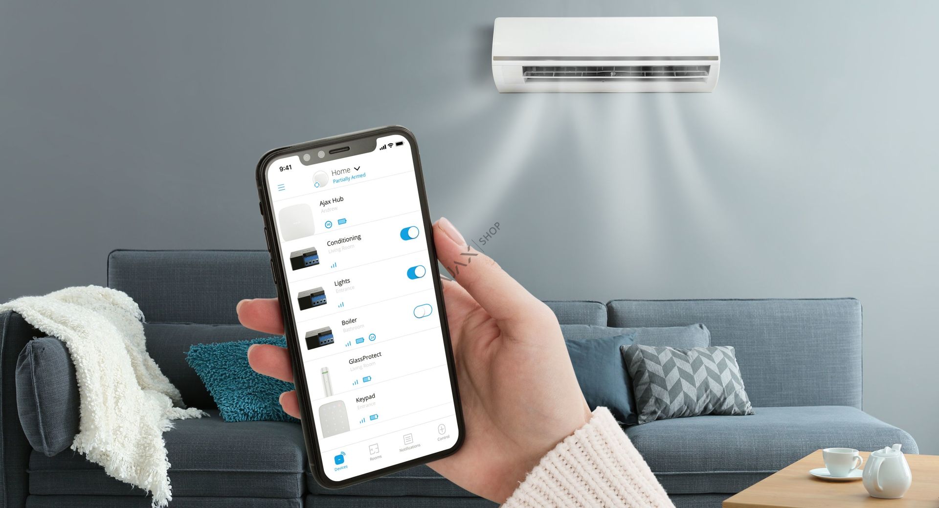 AJAX WallSwitch Kablosuz Enerji Monitörlü Güç Rolesi