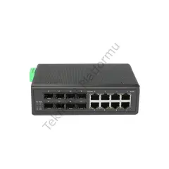 EPS-END1008G-2SFP 8 Port Gigabit RJ-45 Girişli 8 Port 240W PoE, 2 Port Gigabit SFP Girişli, 1 Port Rs-232 Layer 2 Yönetilir Switch (Endüstriyel Tip)